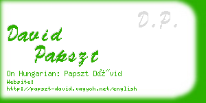 david papszt business card